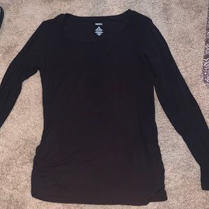 black long sleeve maternity top